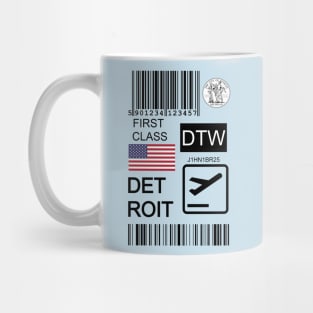 Detroit United States travel ticket Mug